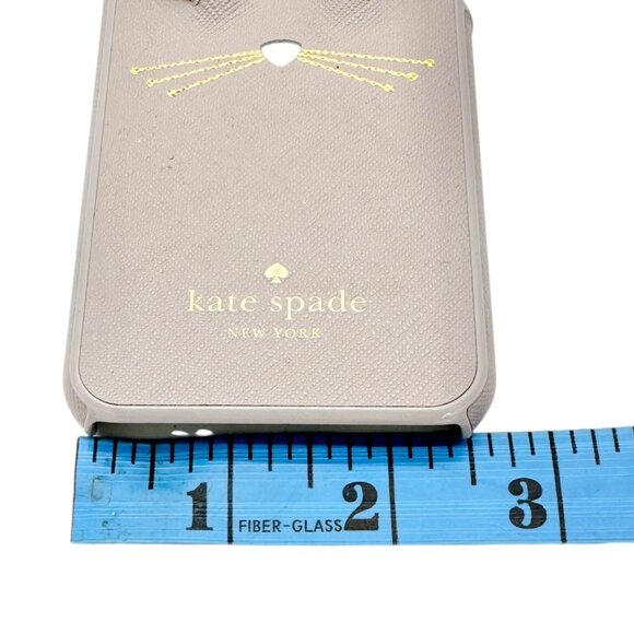 Kate Spade New York iPhone 7 Case Bunny Ears Whiskers Design 5.5 x 2.5 Taupe EUC - Picture 6 of 6